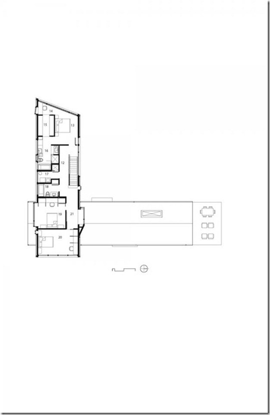 完美结合地形的小住宅-The L-Stack House